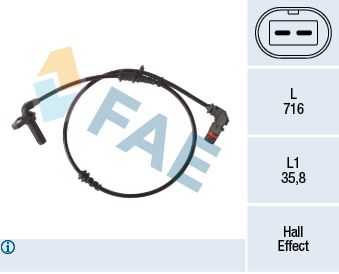 FAE 78489 Sensor, wheel speed