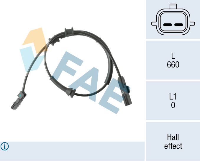 FAE 78569 Sensor, wheel speed