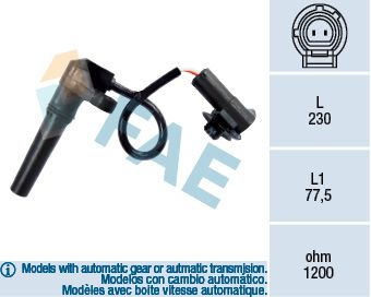 FAE 79281 RPM Sensor, automatic transmission