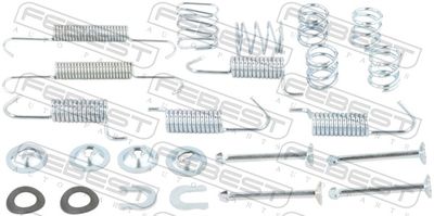 Accessory Kit, parking brake shoes FEBEST 2504-4007R-KIT