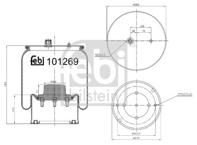 Bellow, air suspension FEBI BILSTEIN 101269