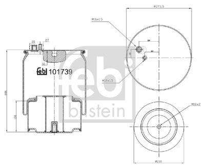 Bellow, air suspension FEBI BILSTEIN 101739