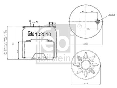Bellow, air suspension FEBI BILSTEIN 102510