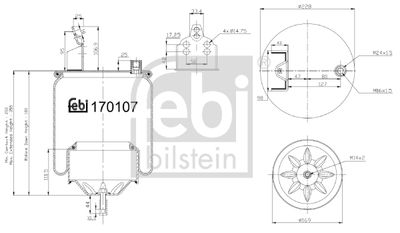 Bellow, air suspension FEBI BILSTEIN 170107