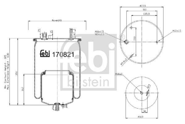 FEBI BILSTEIN 170821 Bellow, air suspension