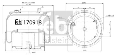 Bellow, air suspension FEBI BILSTEIN 170918
