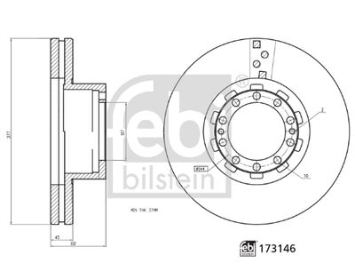 Brake Disc FEBI BILSTEIN 173146
