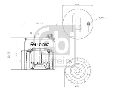 Bellow, air suspension FEBI BILSTEIN 174067