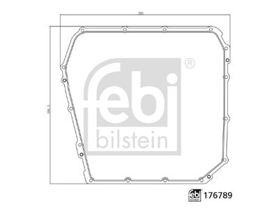 Gasket, automatic transmission oil sump FEBI BILSTEIN 176789