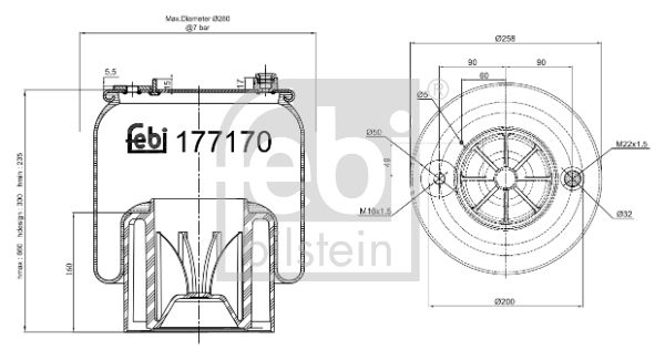 FEBI BILSTEIN 177170 Bellow, air suspension
