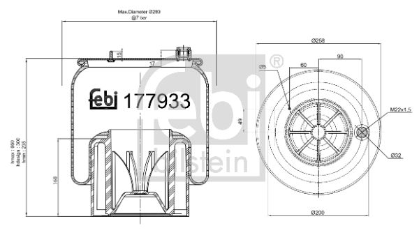 FEBI BILSTEIN 177933 Bellow, air suspension