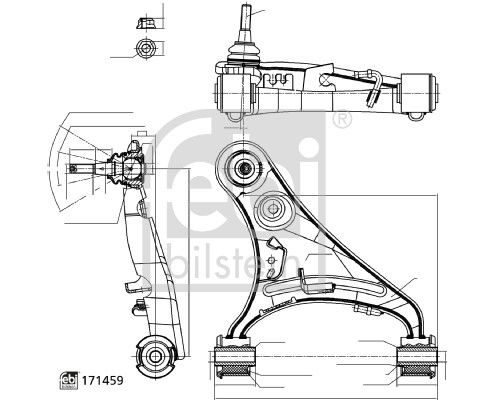FEBI BILSTEIN 185763 Control/Trailing Arm, wheel suspension