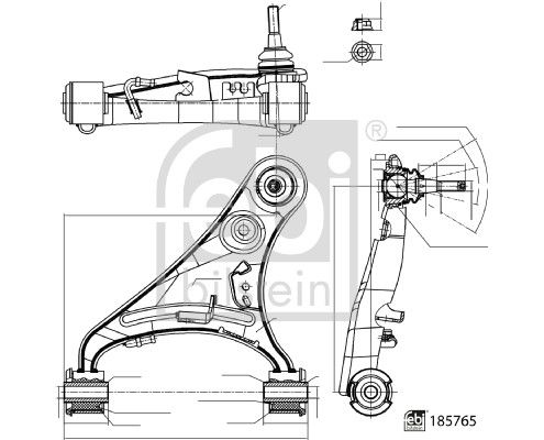 FEBI BILSTEIN 185765 Control/Trailing Arm, wheel suspension