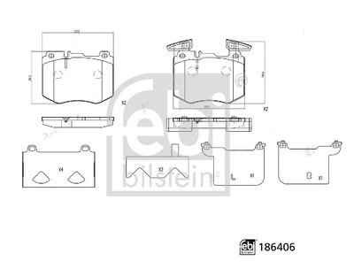 Brake Pad Set, disc brake FEBI BILSTEIN 186406