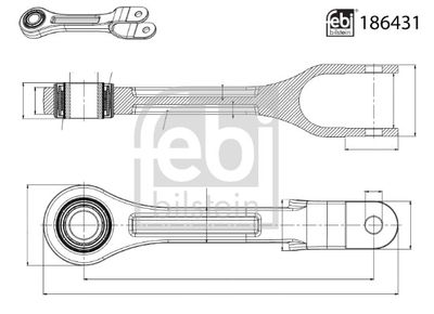 Link/Coupling Rod, stabiliser bar FEBI BILSTEIN 186431