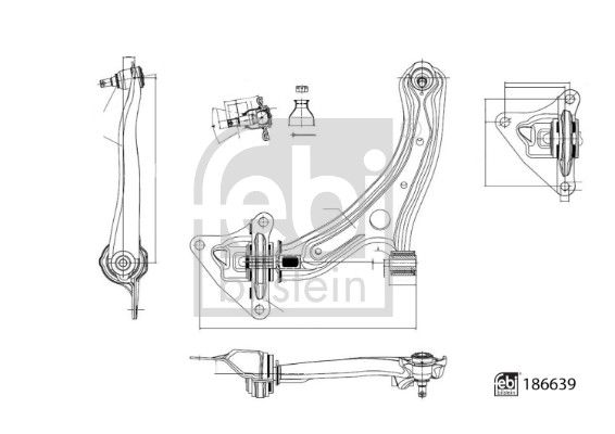 FEBI BILSTEIN 186639 Control/Trailing Arm, wheel suspension