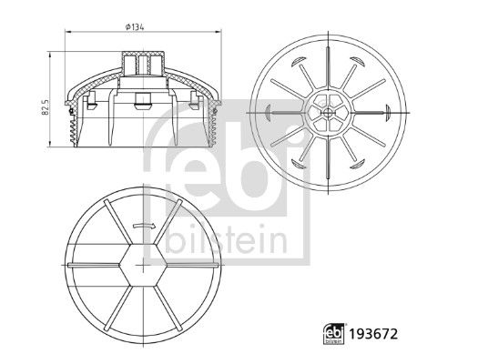FEBI BILSTEIN 193672 Cap, oil filter housing
