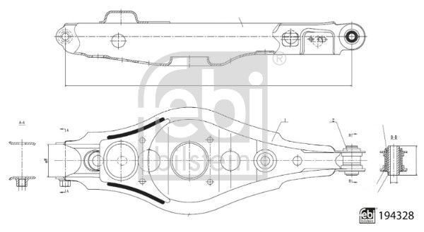 FEBI BILSTEIN 194328 Control/Trailing Arm, wheel suspension