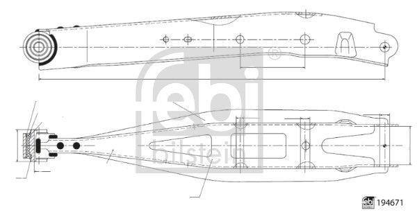 FEBI BILSTEIN 194671 Control/Trailing Arm, wheel suspension