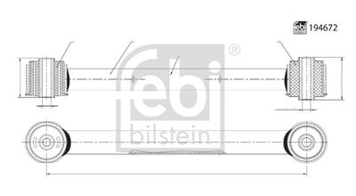 Control/Trailing Arm, wheel suspension FEBI BILSTEIN 194672