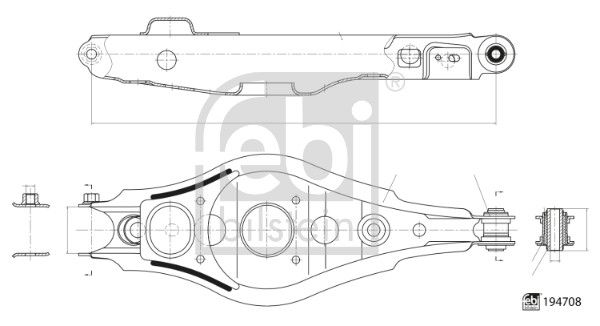 FEBI BILSTEIN 194708 Control/Trailing Arm, wheel suspension