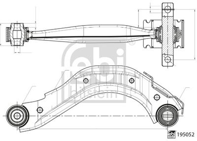 Control/Trailing Arm, wheel suspension FEBI BILSTEIN 195148
