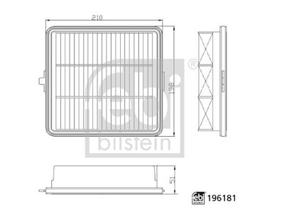 Air Filter FEBI BILSTEIN 196181