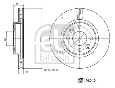 Brake Disc FEBI BILSTEIN 196212