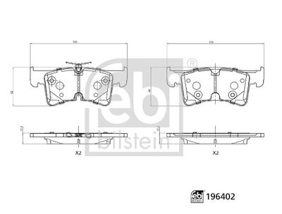 Brake Pad Set, disc brake FEBI BILSTEIN 196402