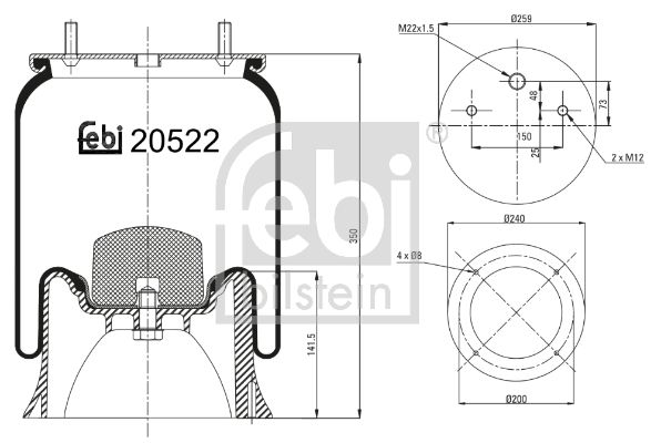 FEBI BILSTEIN 20522 Bellow, air suspension