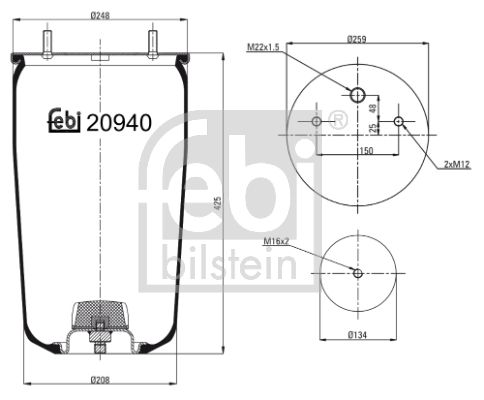 FEBI BILSTEIN 20940 Bellow, air suspension
