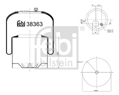 Bellow, air suspension FEBI BILSTEIN 38363