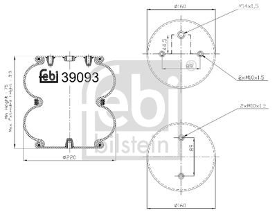 Bellow, air suspension FEBI BILSTEIN 39093