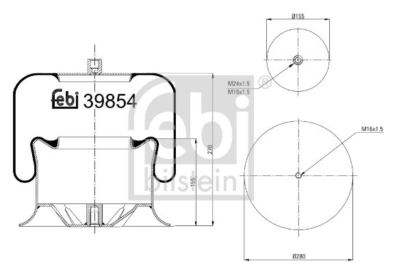 FEBI BILSTEIN 39854 Bellow, air suspension