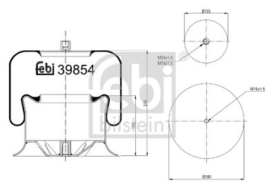 Bellow, air suspension FEBI BILSTEIN 39854