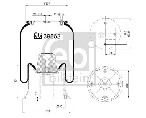 FEBI BILSTEIN 39862 Bellow, air suspension