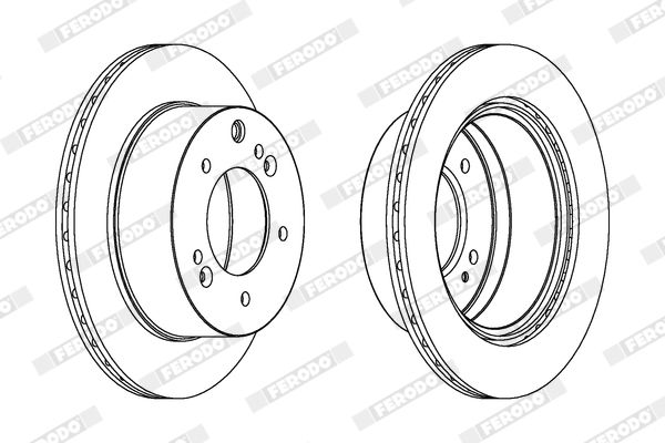 FERODO DDF1543C-1 Brake Disc