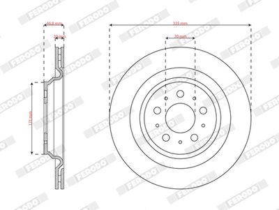 Brake Disc FERODO DDF3016C-1