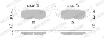 Brake Pad Set, disc brake FERODO FDB1099
