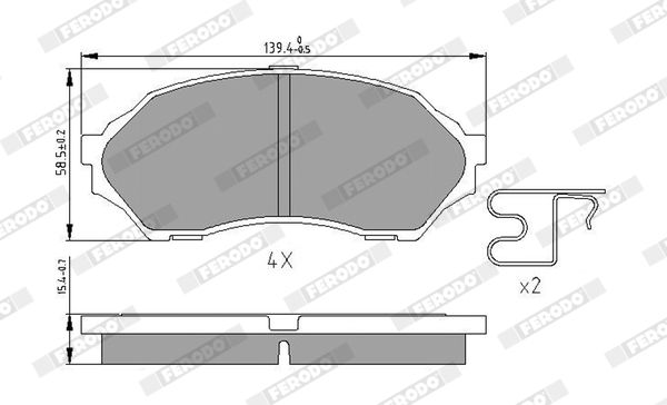 FERODO FDB1455 Brake Pad Set, disc brake