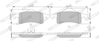 Brake Pad Set, disc brake FERODO FDB1524