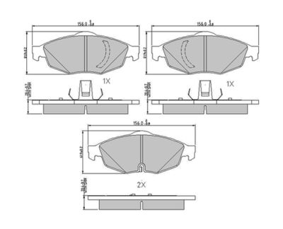 Brake Pad Set, disc brake FERODO FDB1550