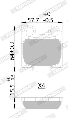 FERODO FDB1610 Brake Pad Set, disc brake