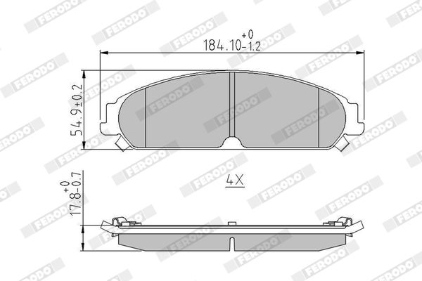 FERODO FDB4078 Brake Pad Set, disc brake