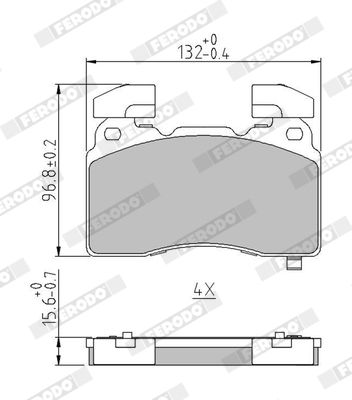 Brake Pad Set, disc brake FERODO FDB5058