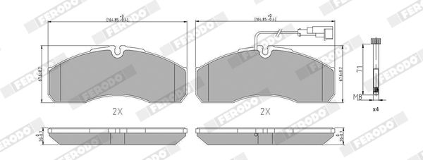 FERODO FVR4248 Brake Pad Set, disc brake