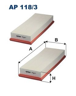 Air Filter FILTRON AP 118/3-2x