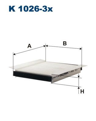 Filter, cabin air FILTRON K 1026-3x