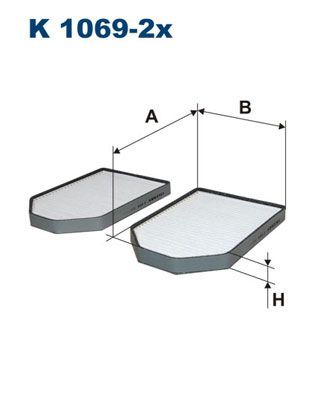 FILTRON K 1069-2x Filter, cabin air