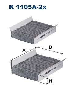 FILTRON K 1105A-2x Filter, cabin air